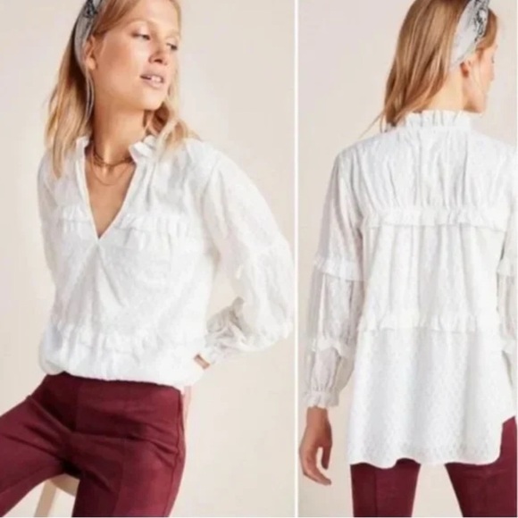 Maeve Elegant White Women's Top - Picture 2 of 7